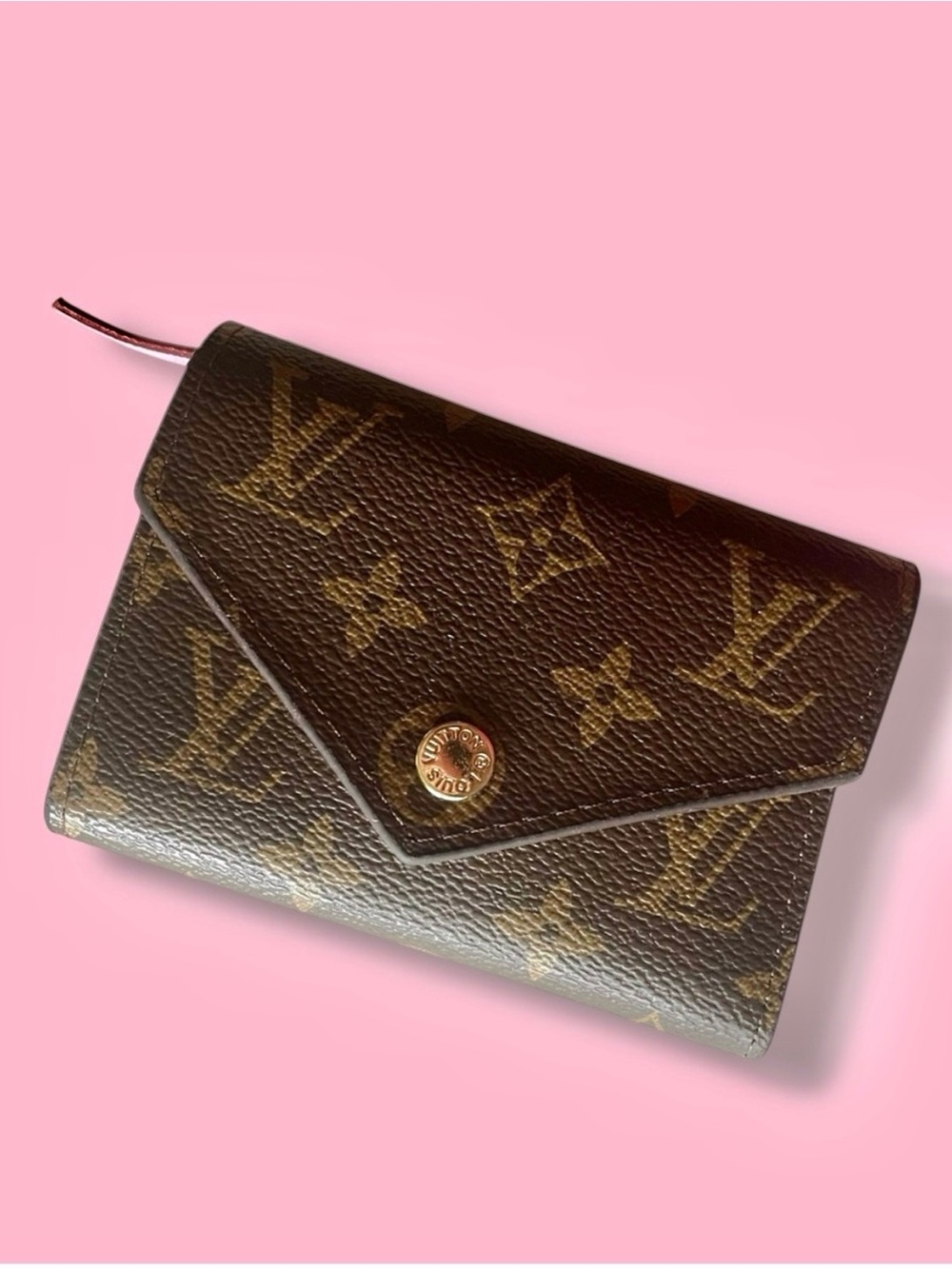 LV Portefeuille Victorine Tri-fold wallet  Monogram Pink Inside